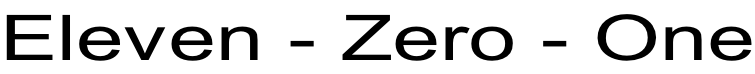 Eleven - Zero - One
